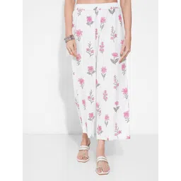 RANGMANCH BY PANTALOONS Women Floral Printed Straight Cotton Palazzos-picture-41
