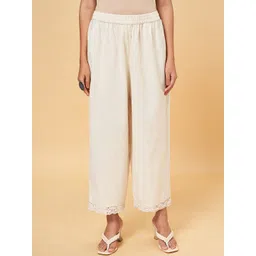 RANGMANCH BY PANTALOONS Women Mid Rise Cotton Trousers-picture-20