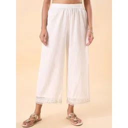 RANGMANCH BY PANTALOONS Women Pleated Culottes Trousers-picture-19