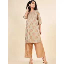 RANGMANCH BY PANTALOONS Women Printed Flared Sleeves Kaftan Kurta-picture-22