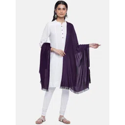 RANGMANCH BY PANTALOONS Women Purple Woven Design Pure Acrylic Shawl-picture-16