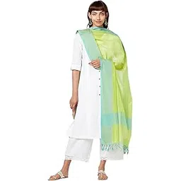 rangmanch by pantaloons Women's Cotton Lime Green Dupatta Regular Fit,Limegreen,FR SZ-picture-11