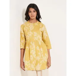 Rangmanch By Pantaloons Yellow Cotton Regular Fit Printed Tunic-picture-39