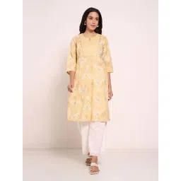 Rangmanch by Pantaloons Yellow Printed Kurtas-picture-18