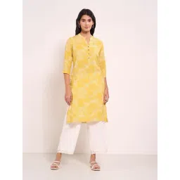Rangmanch By Pantaloons Yellow Regular Fit Printed Kurta-picture-14