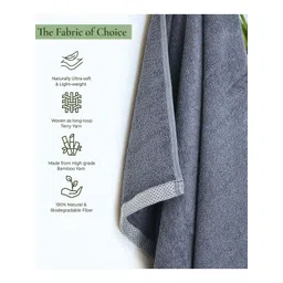 RANGOLI Grey 600 GSM Organic Royal Bamboo Bath Towels image 5