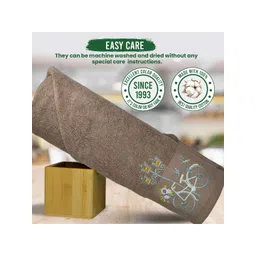 RANGOLI Grey Melange 540 GSM Pure Cotton Soft Bath Towels image 4