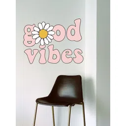 RANGOLI Kids Pink & White Good Vibes Typography Wall Sticker-picture-10
