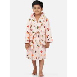 RANGOLI Kids Printed Hooded 400 GSM Pure Cotton Bath Robe-picture-25