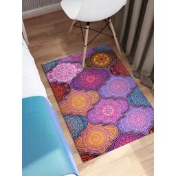 RANGOLI Purple Ethnic Motifs Anti-Skid Printed Floor Carpet-picture-27