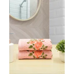 RANGOLI Set Of 2 Floral Printed 450 GSM Hand Towels-picture-23