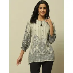 Rangriti Beige Printed Tunic-picture-25