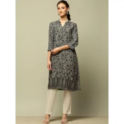 Rangriti Black Printed Straight Kurta-picture-36