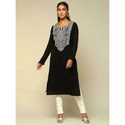 Rangriti Black Regular Fit Kurta-picture-25