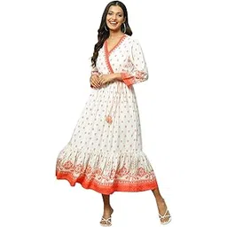 rangriti Blue Liva Tiered Dress for Women-picture-12