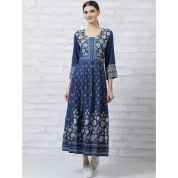 Rangriti Blue Printed Anarkali Kurta-picture-16