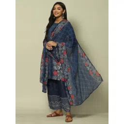 Rangriti Blue Printed Dupatta-picture-34