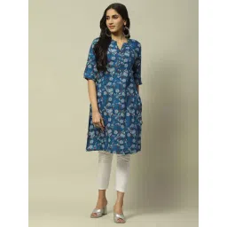 Rangriti Blue Printed Straight Kurta-picture-31