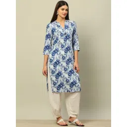 Rangriti Blue Printed Straight Kurta-picture-38