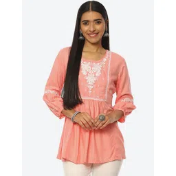 Rangriti Floral Embroidered A-Line Top-picture-21