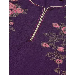 Rangriti Floral Printed Round Neck Straight Kurta image 3