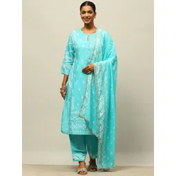 Rangriti Floral Woven Design Straight Kurta-picture-21