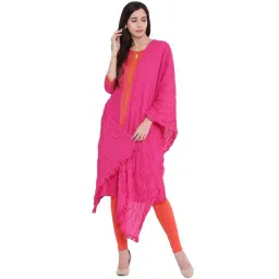 Rangriti Fuchsia Cotton Plain Dupatta-picture-27