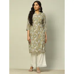 Rangriti Green Printed Straight Kurta-picture-13