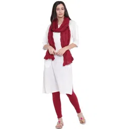 Rangriti Maroon Cotton Plain Dupatta-picture-41