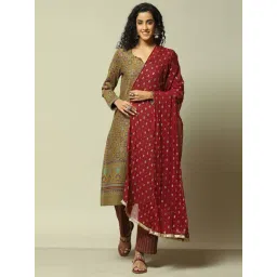 Rangriti Maroon Printed Dupatta-picture-38