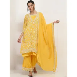 Rangriti Mustard Printed Dupatta-picture-19