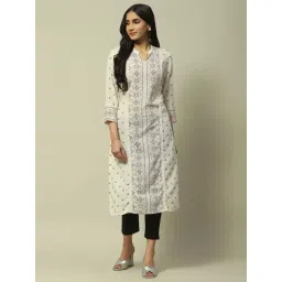 Rangriti Off-White Printed Straight Kurta-picture-11