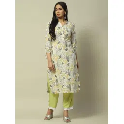 Rangriti Off-White Printed Straight Kurta-picture-45