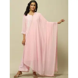 Rangriti Pink Embroidered Dupatta-picture-30