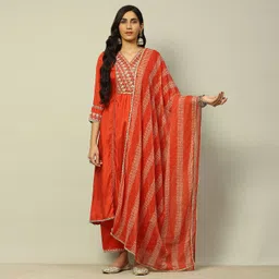 rangriti Poly Chiffon Printed Red Women Dupatta-picture-16