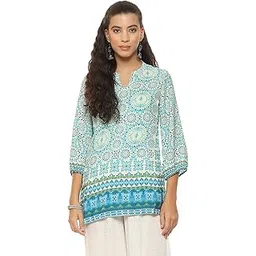 Rangriti Printed Regular Fit Women Polyester Straight Top-picture-17