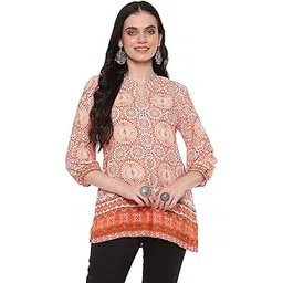 rangriti Printed Regular Fit Women Polyester Straight Top-picture-25