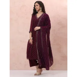 Rangriti Purple Printed Dupatta-picture-25