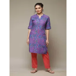 Rangriti Purple Printed Straight Kurta-picture-34