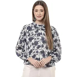 rangriti Red Crepe Short Top for Women-picture-13