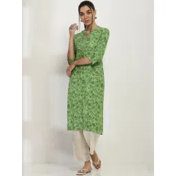 Rangriti Sage Green Printed Kurtas-picture-36