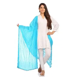 Rangriti Turquoise Cotton Plain Dupatta-picture-25