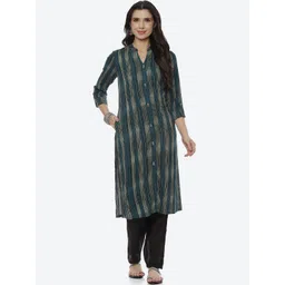 Rangriti Women Blue Straight Fit Kurta-picture-25