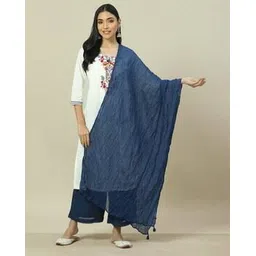 rangriti Women Crinkled Cotton Dupatta with Tassels-picture-27