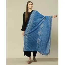 rangriti Women Floral Print Dupatta with Tassels-picture-45