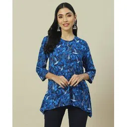rangriti Women Floral Print High-Low Tunic-picture-12