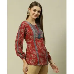 rangriti Women Floral Print Regular Fit Round-Neck Tunic-picture-11