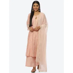 Rangriti Women Floral Printed Kurta with Palazzos & Dupatta-picture-13