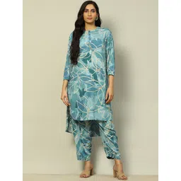Rangriti Women Floral Printed Regular Kurta with Palazzos-picture-39