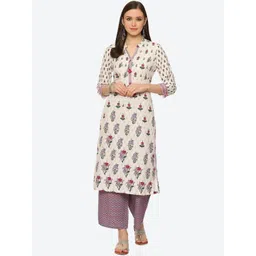 Rangriti Women Floral Printed Thread Work Kurta-picture-36